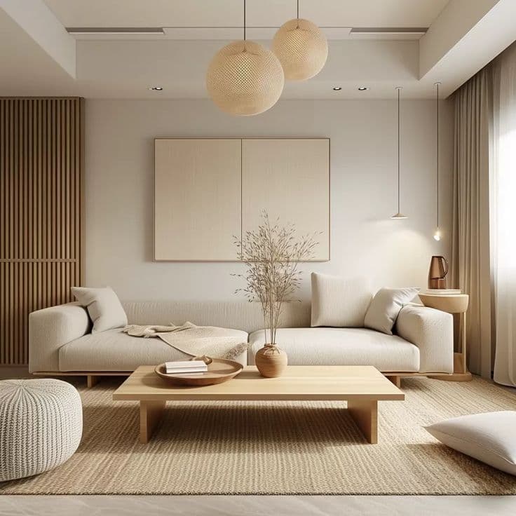 Modern Minimalist Living Room - After